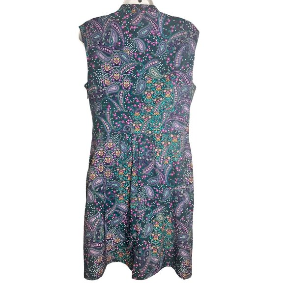 Athleta Dahlia Paisley Floral‎ Sleeveless Mini Dress Athletic Athleisure, Medium - Picture 3 of 8